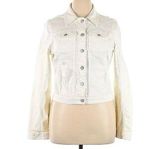 American Rag Cream Denim Jacket L